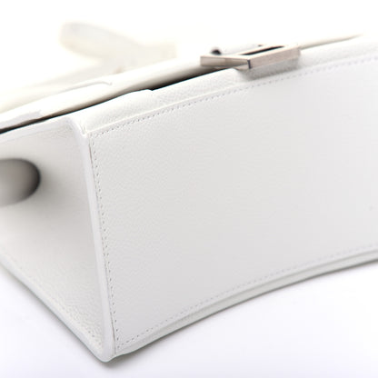 Balenciaga Grained Calfskin Small Hourglass Top Handle Bag White 6 of 13