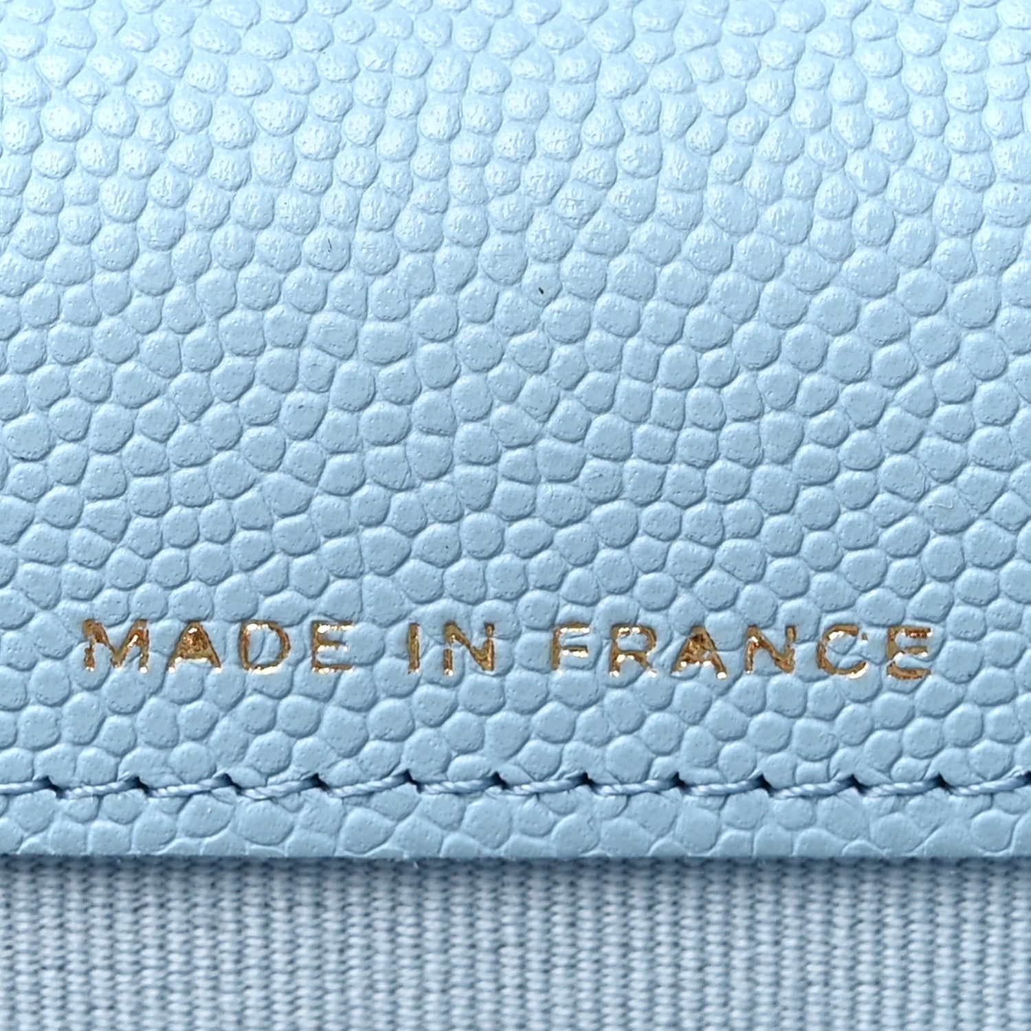Chanel Caviar Quilted Flap Card Holder Wallet Light Blue 7 of 18