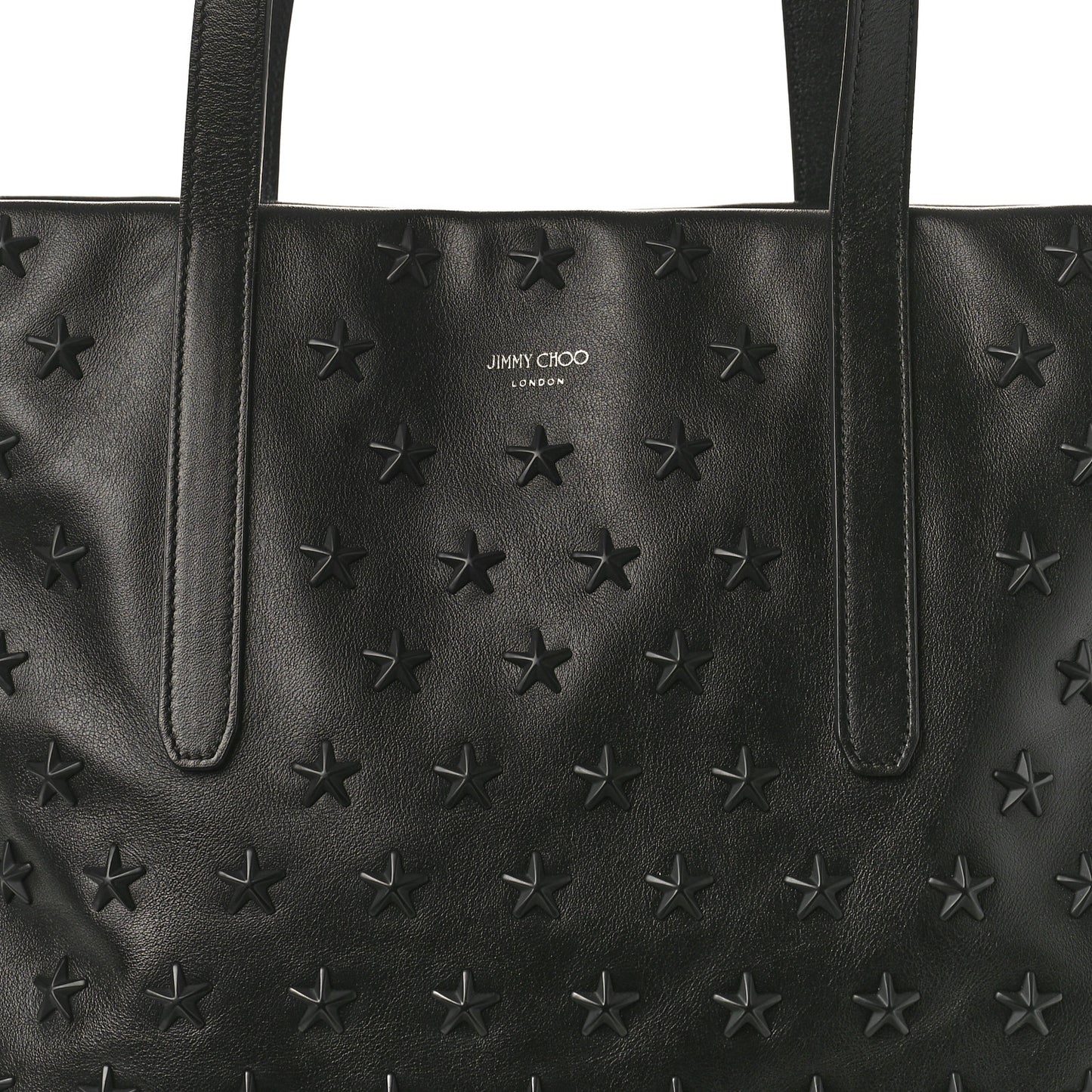 Calfskin Stars Pimlico North South Tote Black