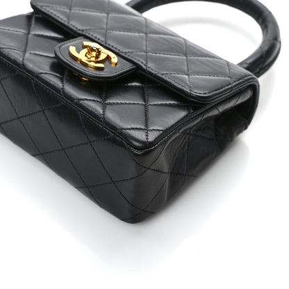 Chanel Lambskin Quilted Mini Kelly Flap Bag Black 10 of 11