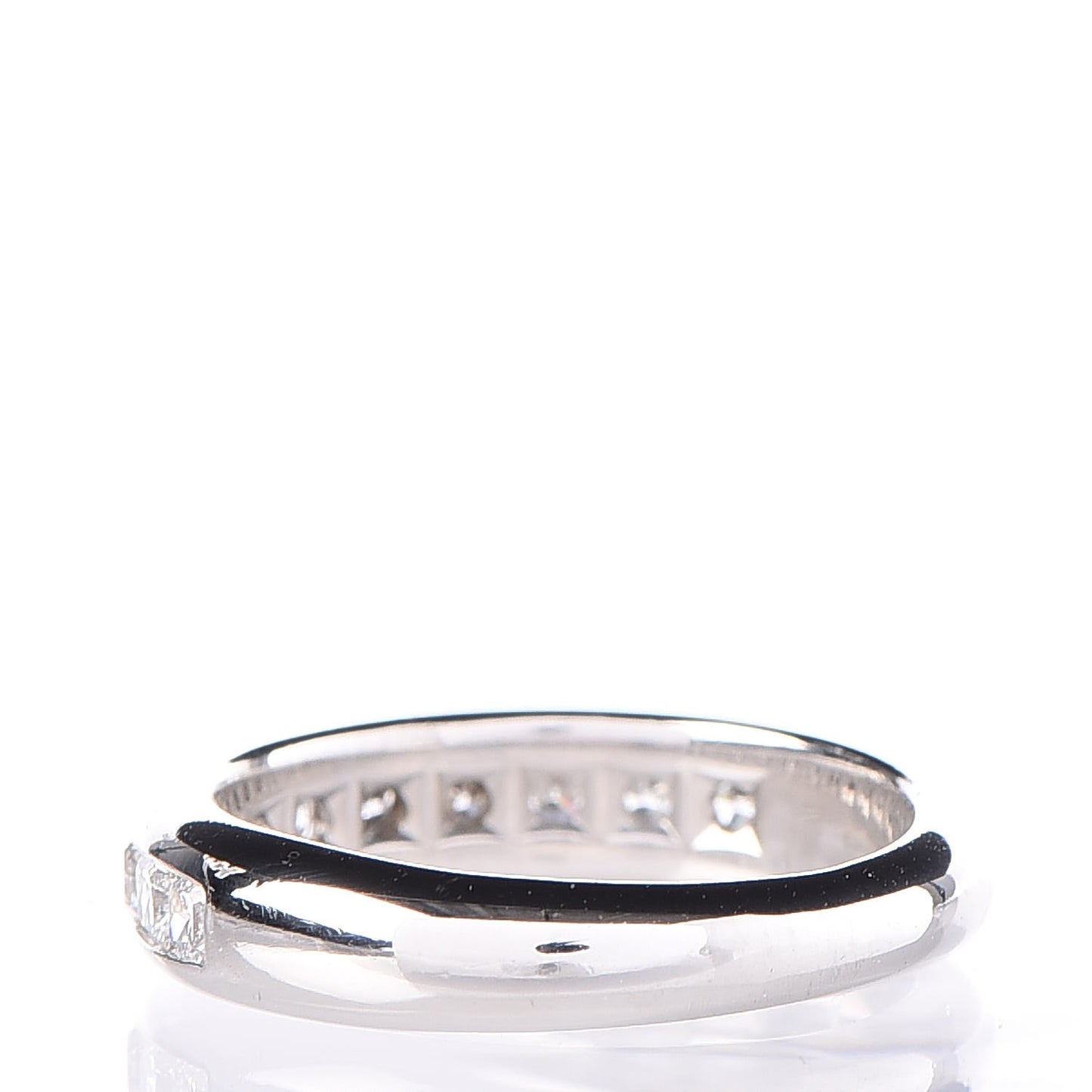 Platinum Diamond Princess Half Circle Lucida Wedding Band Ring 46.8 4