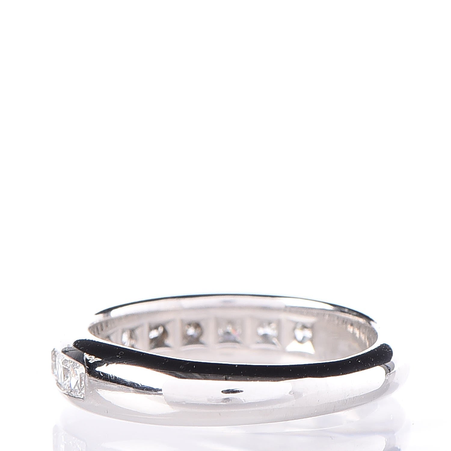 Tiffany Platinum Diamond Princess Half Circle Lucida Wedding Band Ring 46.8 4 4 of 5