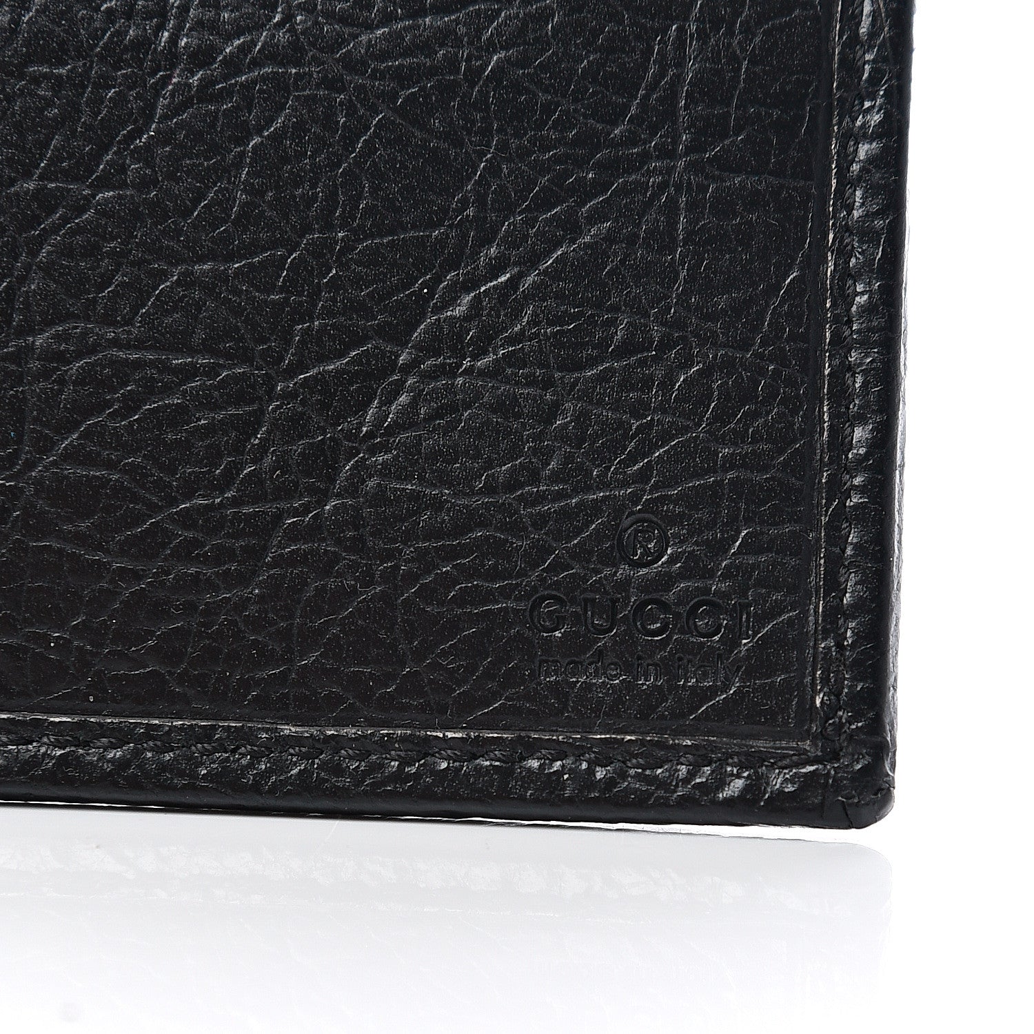 Gucci Fluffy Calfskin Morpheus Bi-Fold Wallet Black 5 of 6
