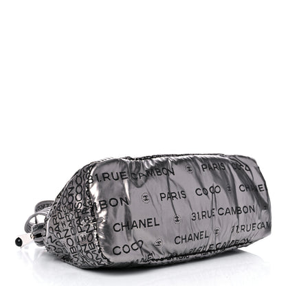 Chanel Lacquered Canvas Medium Unlimited Tote Argent Fonce 4 of 12