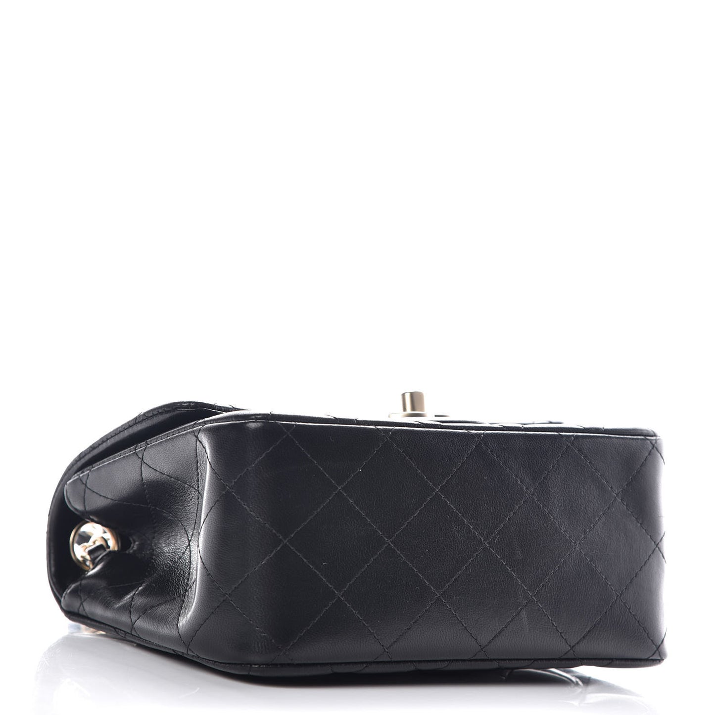 Lambskin Quilted Mini Square Flap Black