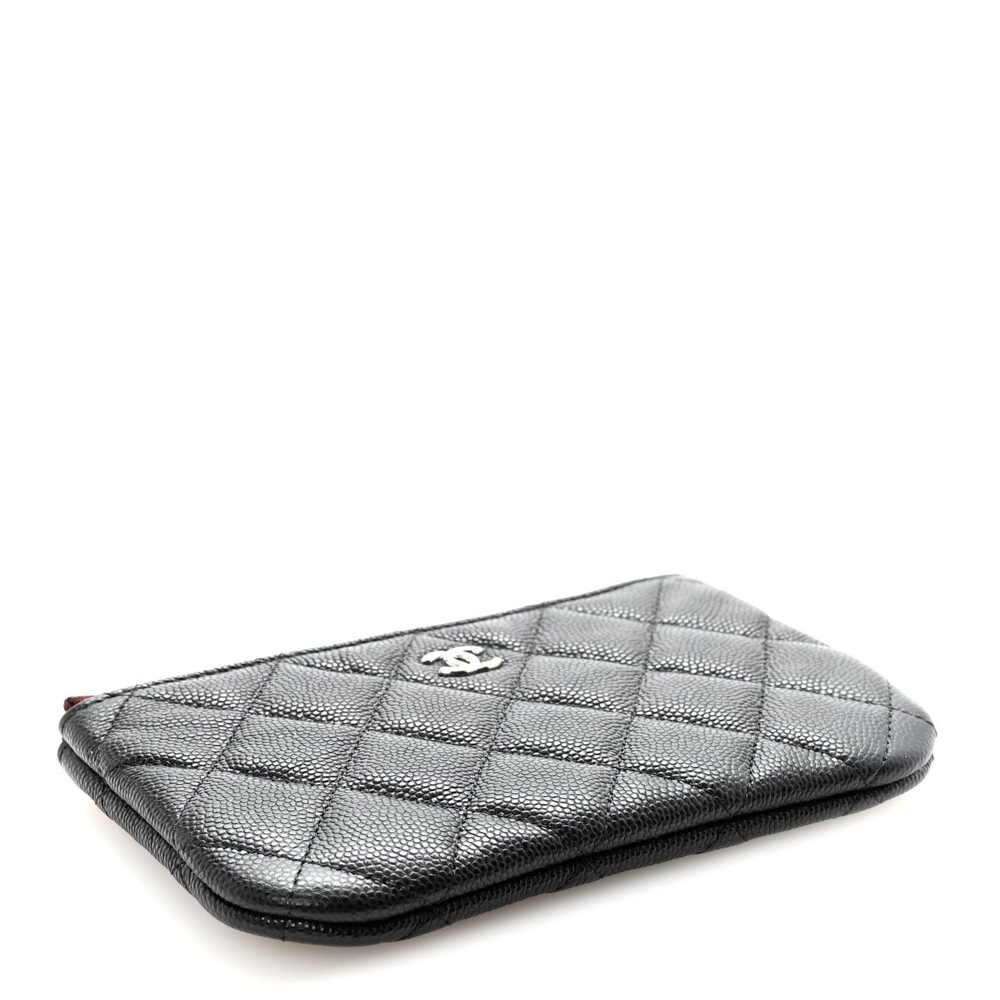 Caviar Quilted Small Cosmetic Case Black