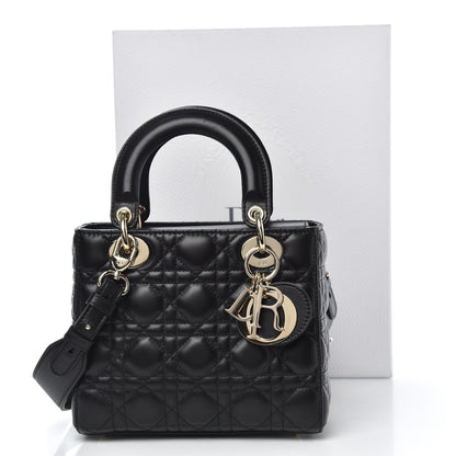 Christian Dior Lambskin Cannage Small Lucky Badges My Lady Dior Black 12 of 12