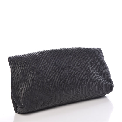 Louis Vuitton Calfskin Quilted Monogram Altair Clutch Black 3 of 10