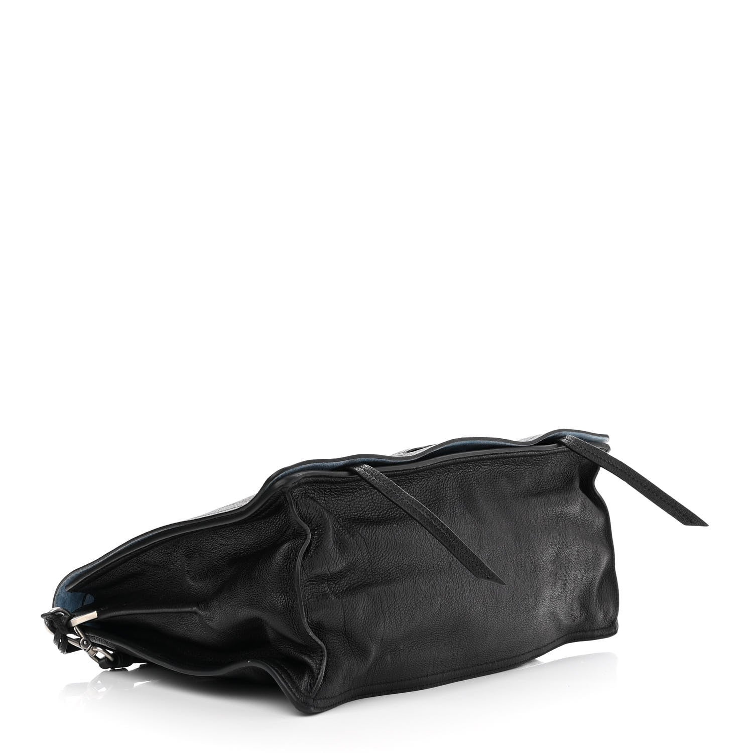 Prada Glace Calf Etiquette Flap Black Astrale 4 of 13