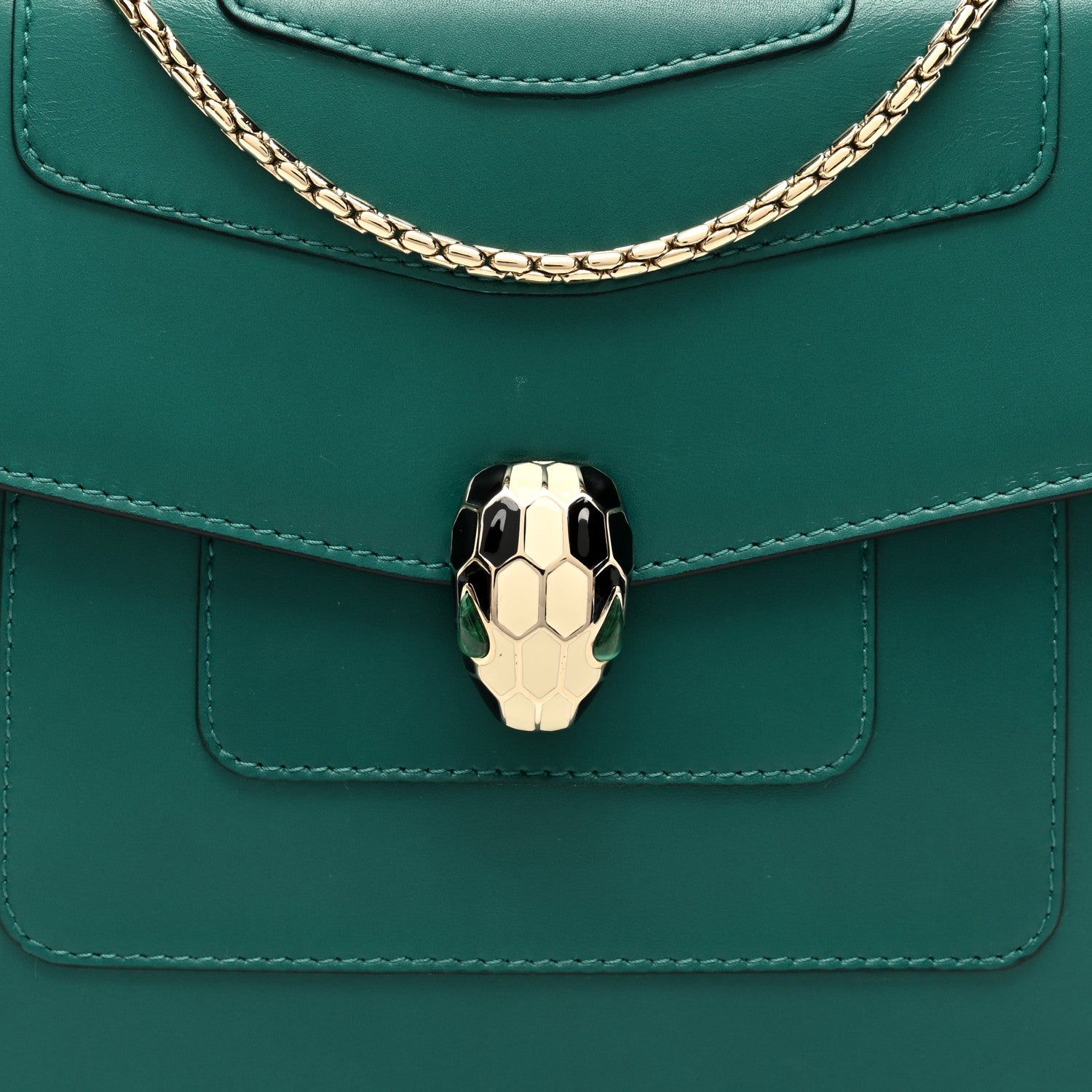 Bulgari Calfskin Serpenti Forever Crossbody Bag Emerald Green 8 of 10