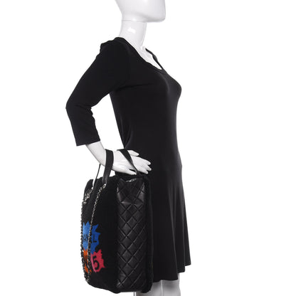 Chanel Shearling Lambskin 100% Tote Black 3 of 9
