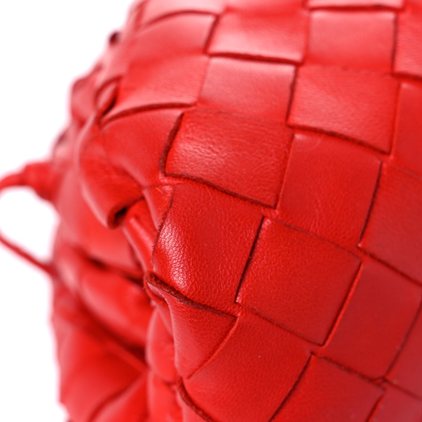 Nappa Intrecciato The Mini Pouch Bright Red