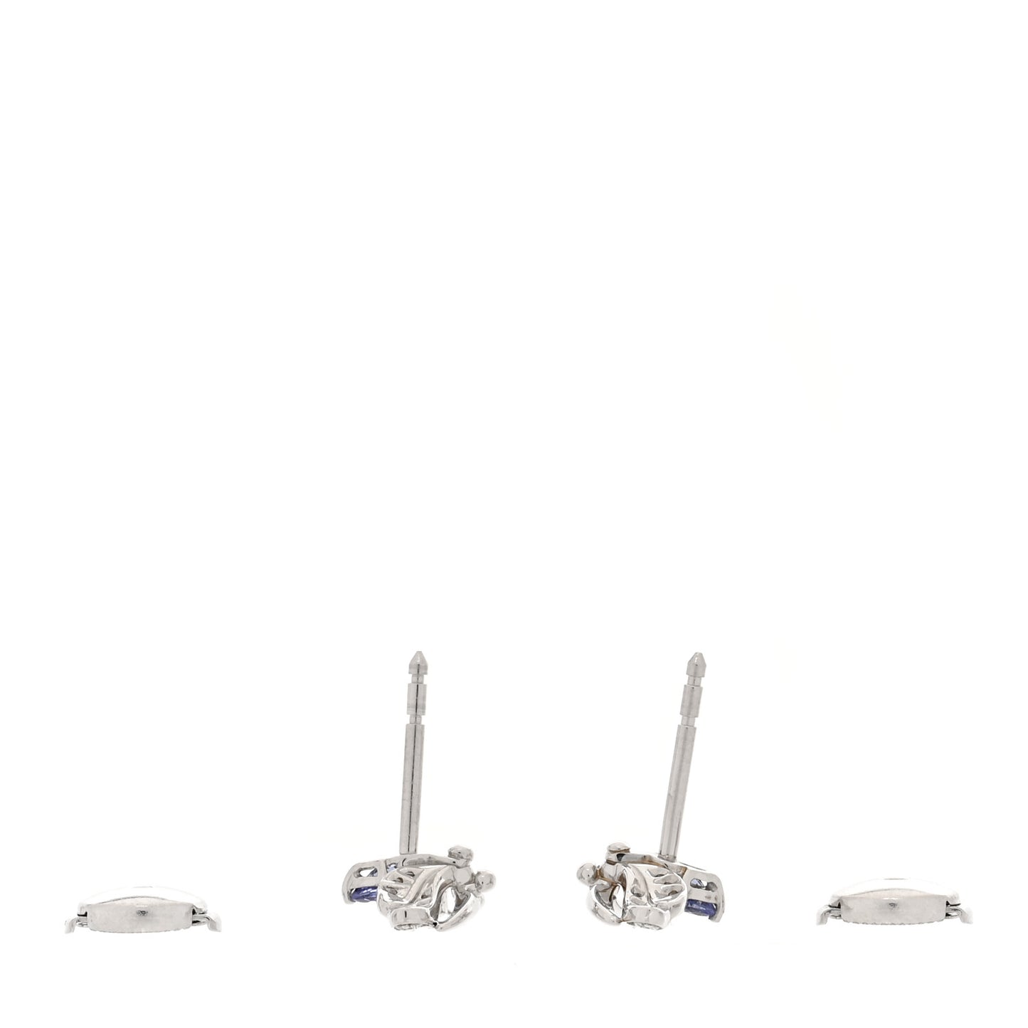 Platinum Diamond Tanzanite Paper Flowers Firefly Earrings