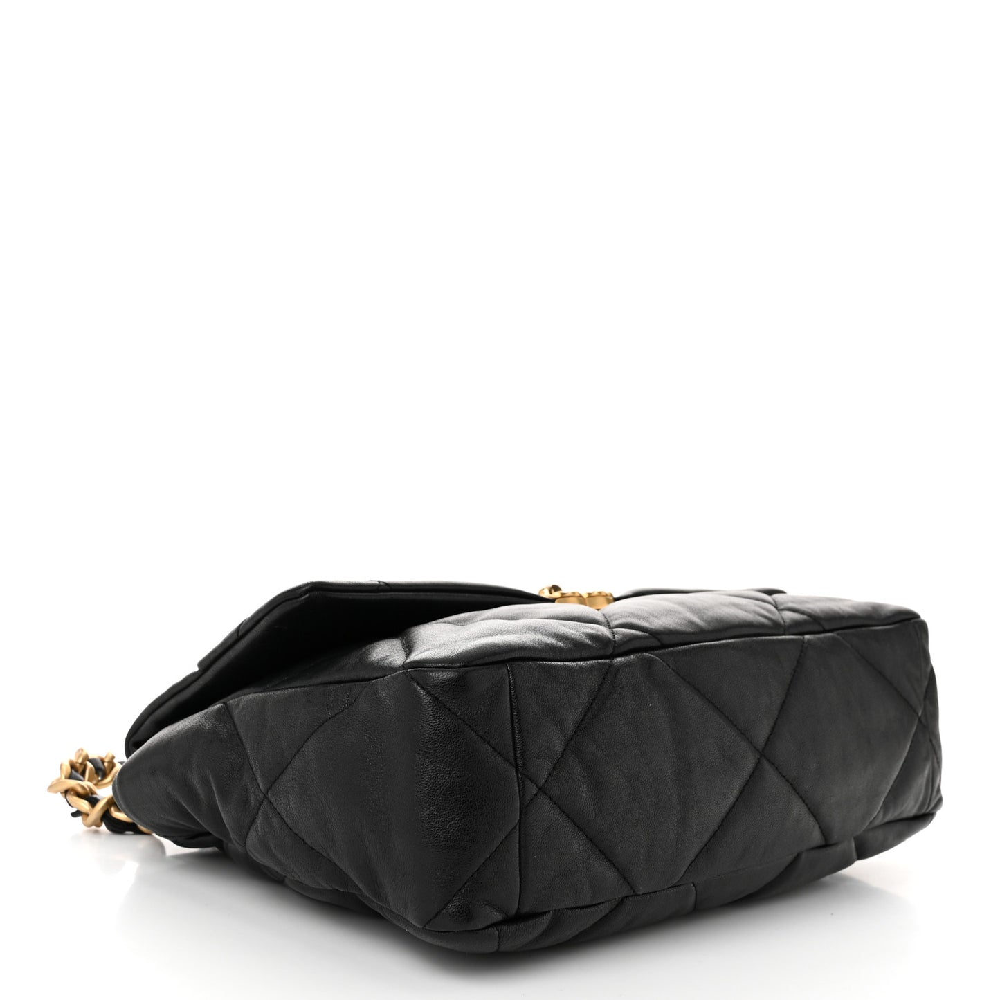 Lambskin Quilted Large Chanel 19 Flap Black