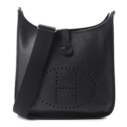 Hermes Taurillon Clemence Evelyne III GM Black 1 of 11