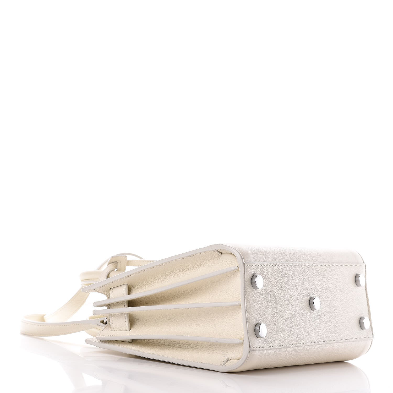 Saint Laurent Grained Calfskin Nano Sac de Jour Dove White 4 of 16