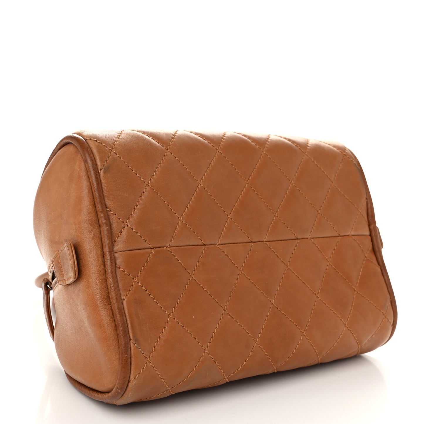 Calfskin Quilted Small Bowler Gold