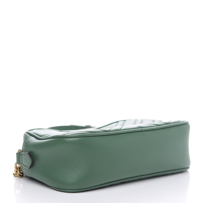 Gucci Calfskin Matelasse Small GG Marmont Chain Shoulder Bag Emerald Green 4 of 11