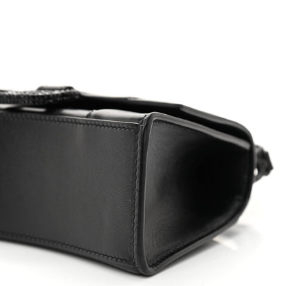 Balenciaga Shiny Box Calfskin Strass Hourglass Top Handle Bag XS Black 9 of 9