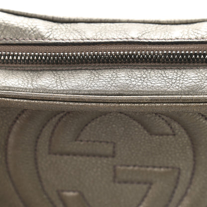 Gucci Metallic Pebbled Calfskin Small Soho Disco Bag Sasso 19 of 20