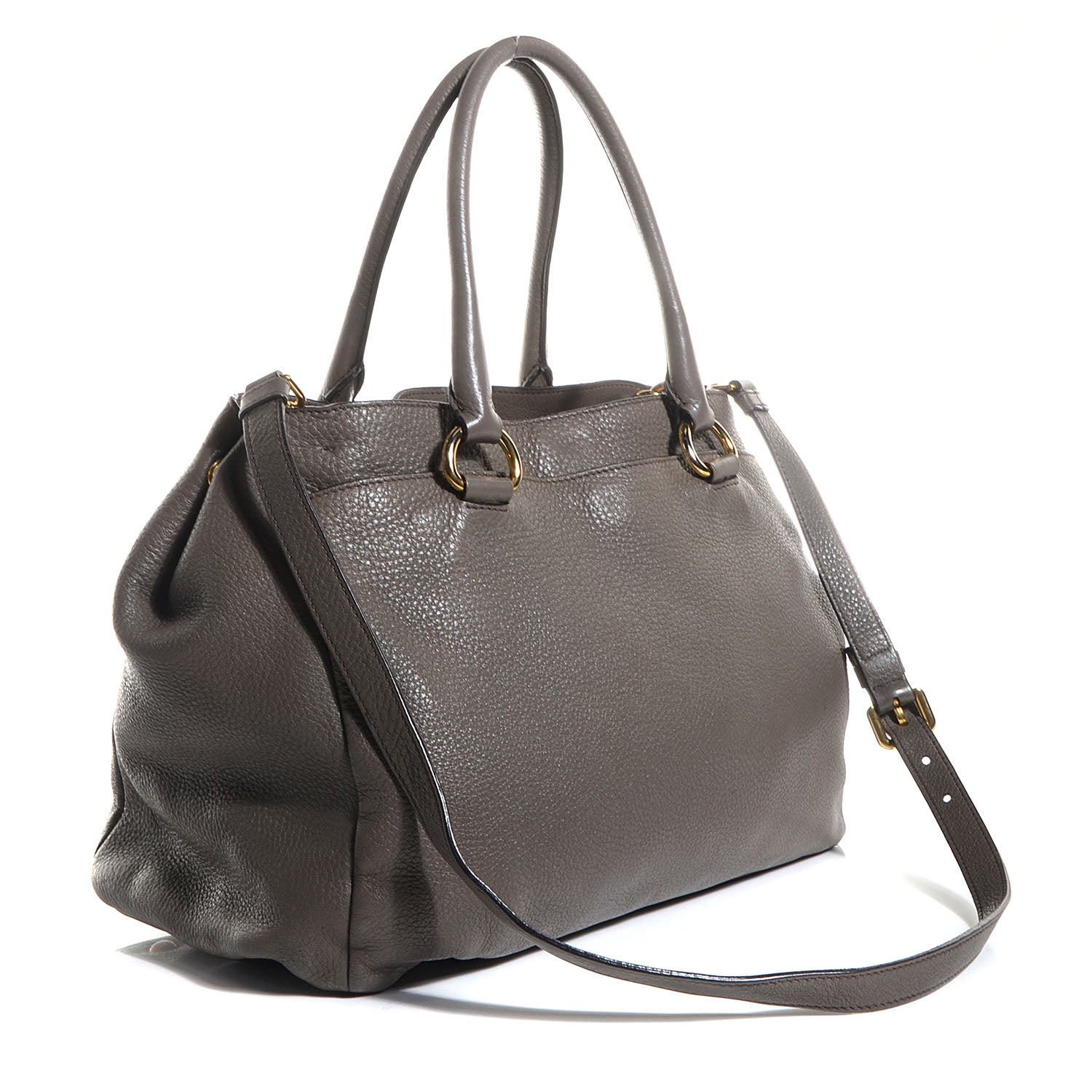Prada Vitello Daino Shoulder Bag Argilla 3 of 10