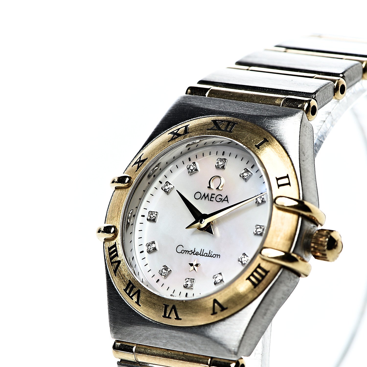 Omega Stainless Steel 18K Yellow Gold Diamond Mother of Pearl 22mm Constellation Quartz Watch 1262.75.00 8 of 8