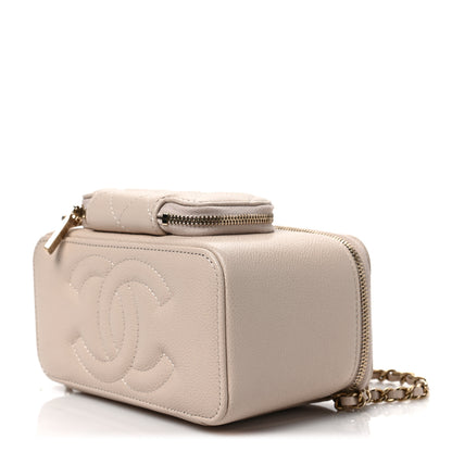 Chanel Caviar Quilted Top Handle Pocket Vanity Case Beige 9 of 9