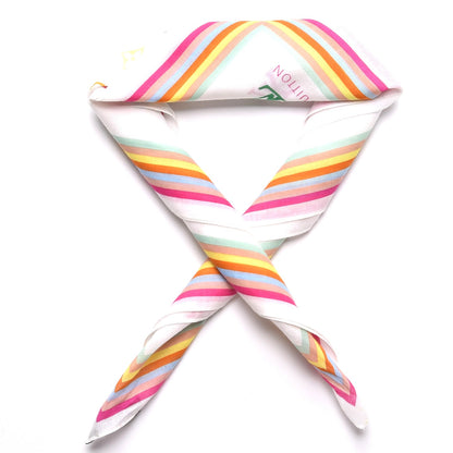 Louis Vuitton Silk Monogram Multicolor Square Scarf White 1 of 5