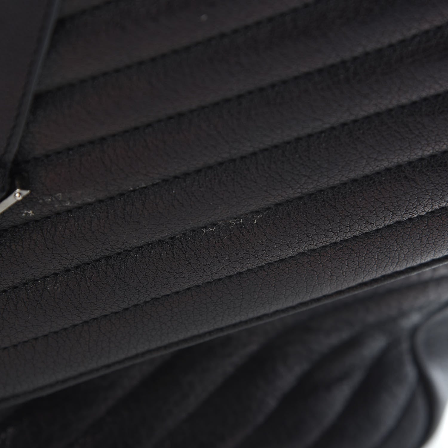 Saint Laurent Sheepskin Matelasse Chevron Monogram Large College Satchel Black 10 of 12