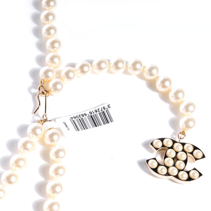 Chanel Pearl CC Necklace Belt Light Gold 5 of 6