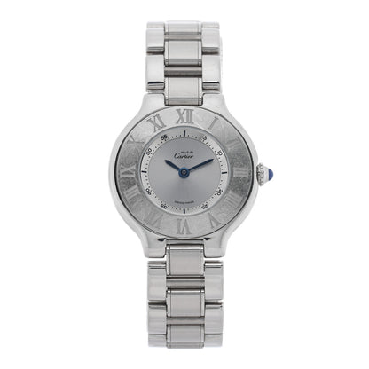 Cartier Stainless Steel 28mm Must De 21 Quartz Watch 1 of 4