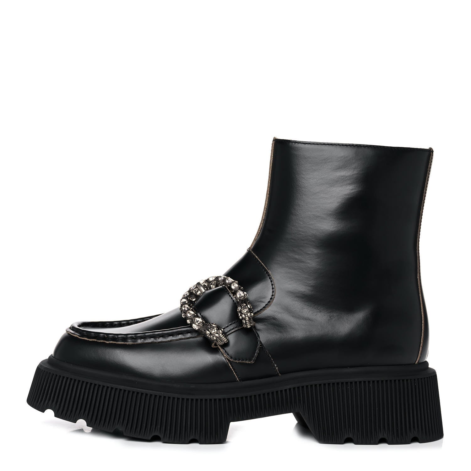 Gucci Cordovan Lux Dionysus Hunder Boots 39 Black 1 of 12