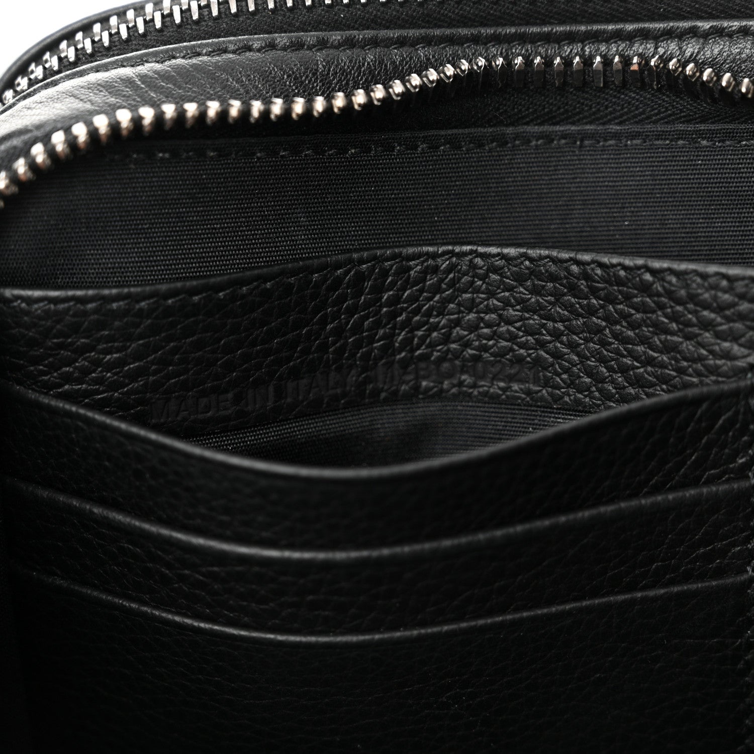 Christian Dior Grained Calfskin CD Icon Zipped Pouch With Strap Black 8 of 12