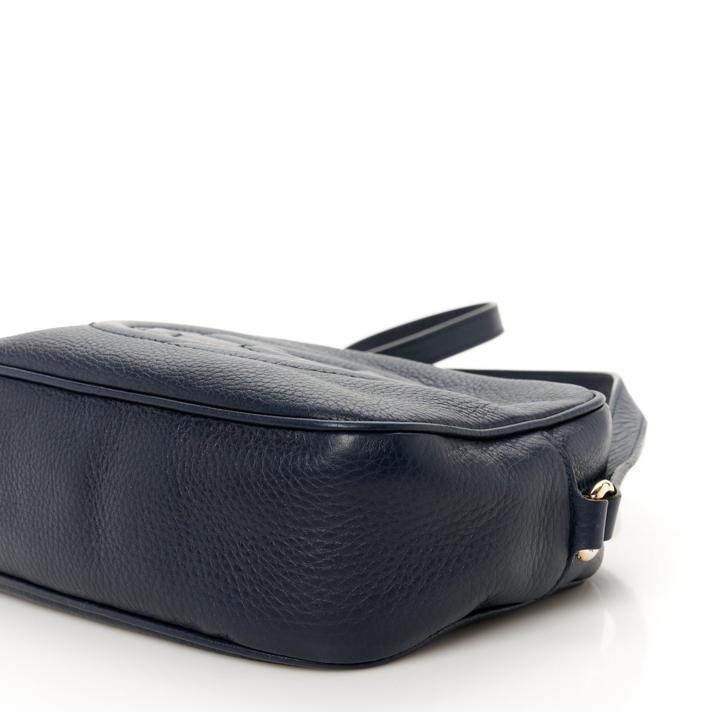 Pebbled Calfskin Small Soho Disco Bag Blue