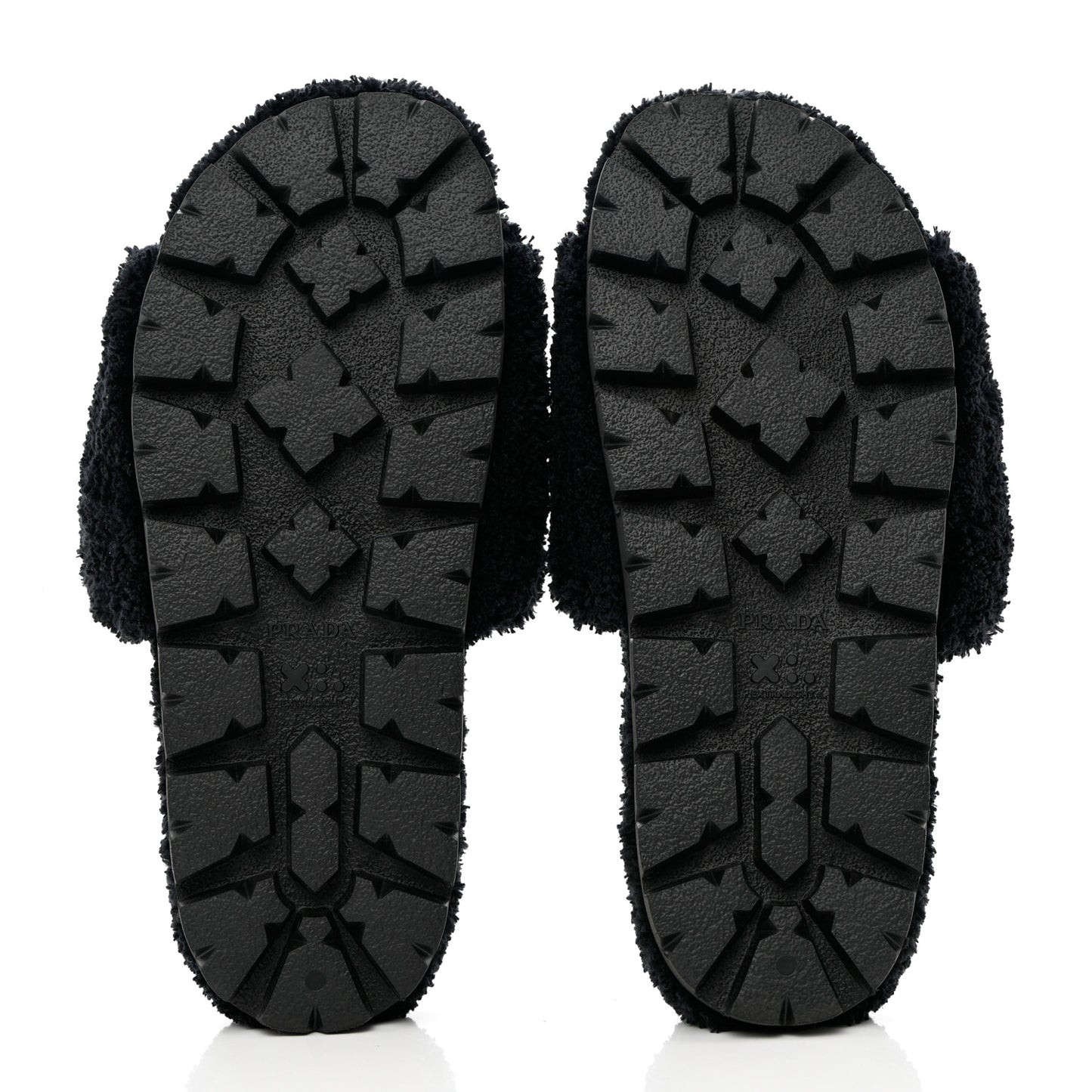 Terry Cloth Logo 20mm Slide Sandals 38 Black White