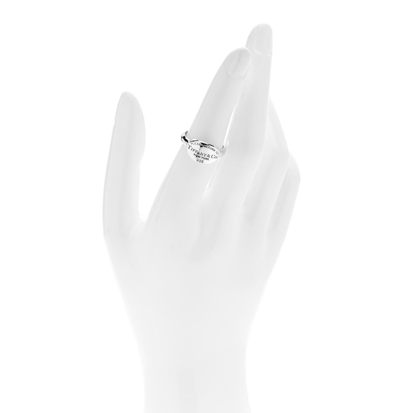 Sterling Silver Return to Tiffany Oval Ring 53 6.5