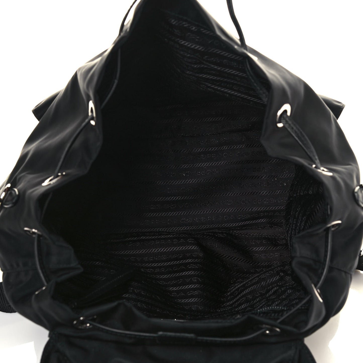 Nylon New Vela Studded Backpack Black