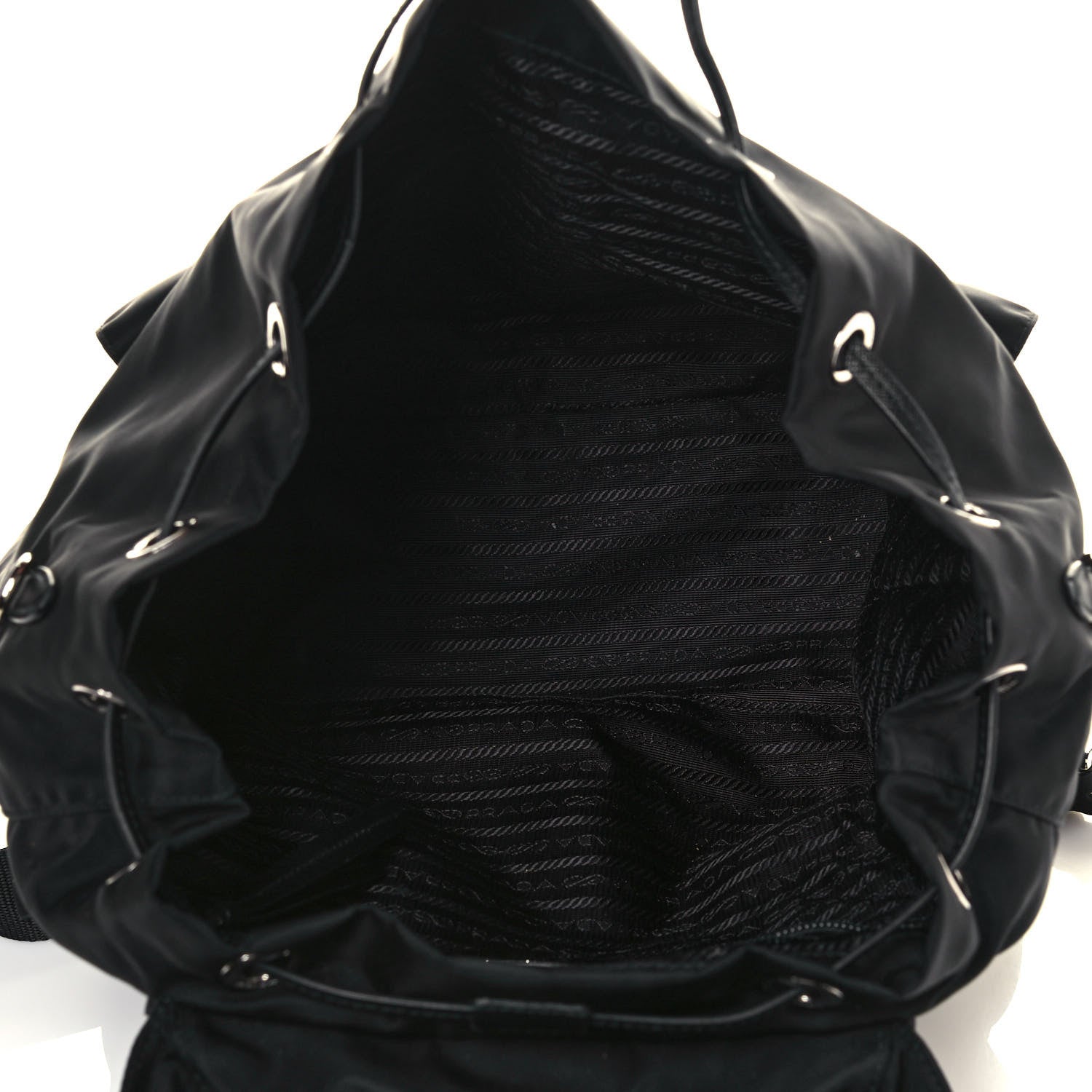 Prada Nylon New Vela Studded Backpack Black 5 of 14