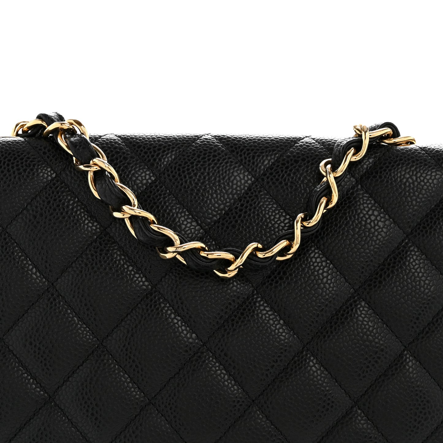 Caviar Quilted Jumbo Single Flap Black