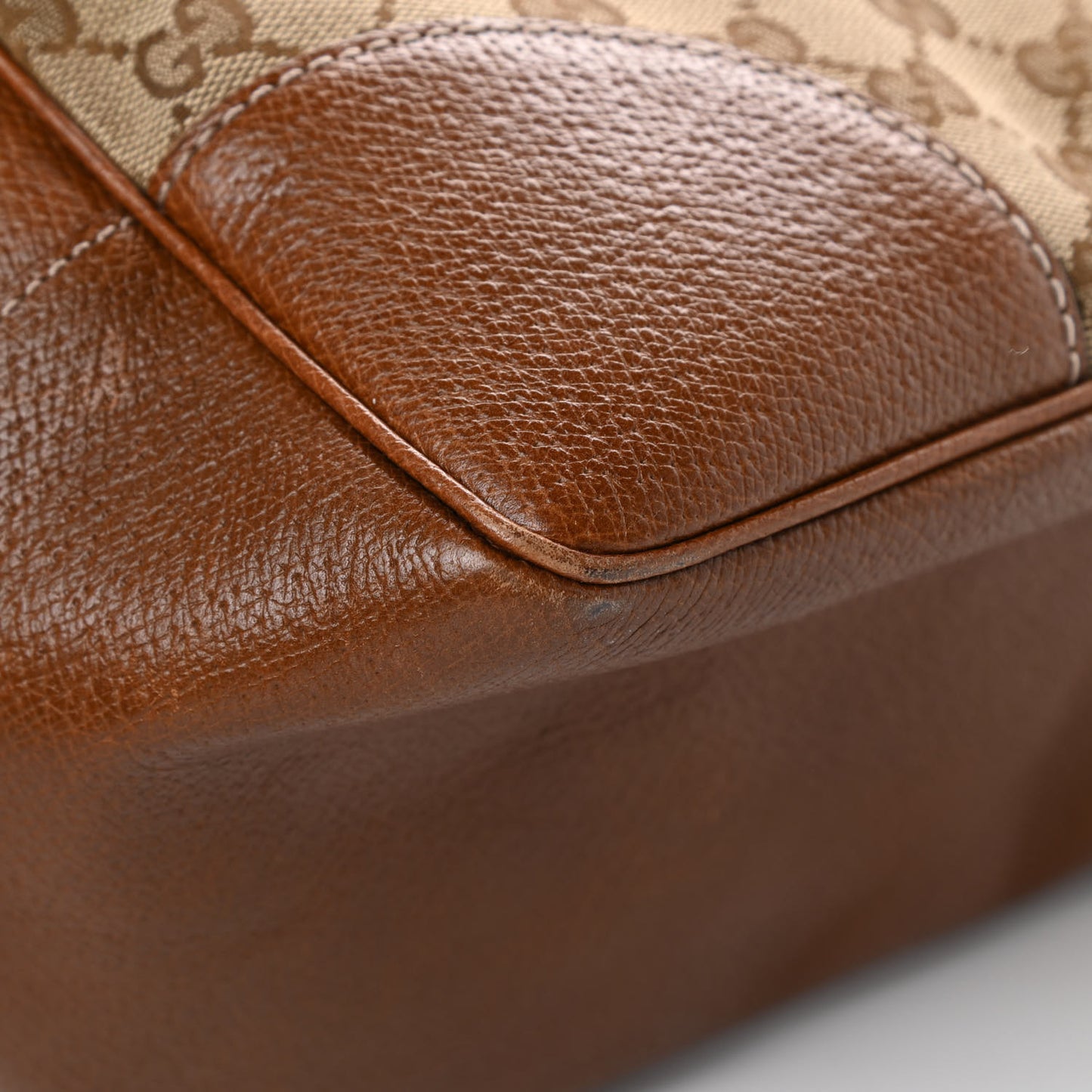 Monogram Medium Bree Zippered Tote Beige Tabacco