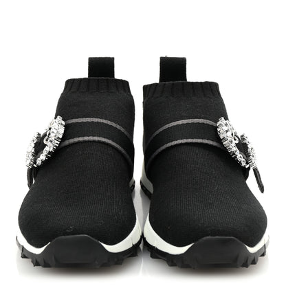 Jimmy Choo Knit Crystal Cheri Oakland Sneaker 37 Black 3 of 10