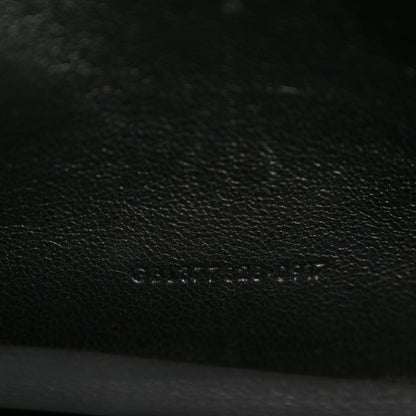 Saint Laurent Grain De Poudre Matelasse Chevron Monogram Chain Wallet Black 7 of 12