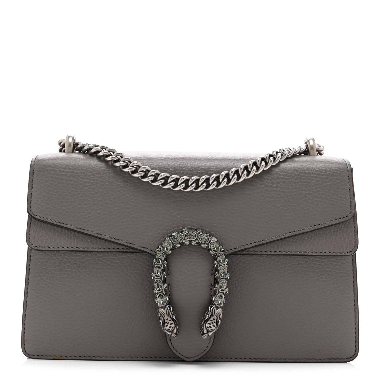 Gucci Pebbled Calfskin Small Dionysus Shoulder Bag Dusty Grey 1 of 12
