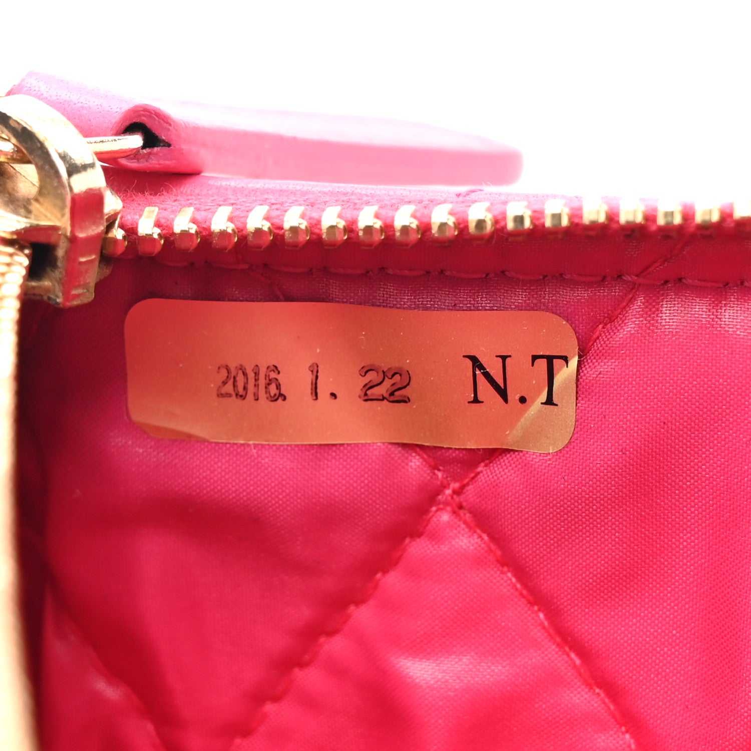 Chanel Lambskin Quilted Medium Cosmetic Case Dark Pink 8 of 10