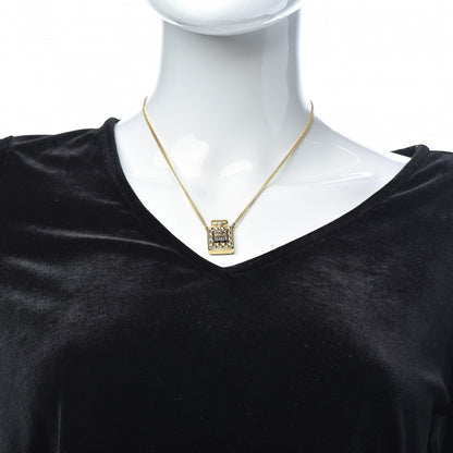 Chanel Crystal Pearl Perfume Bottle CC Necklace Gold 2 of 6