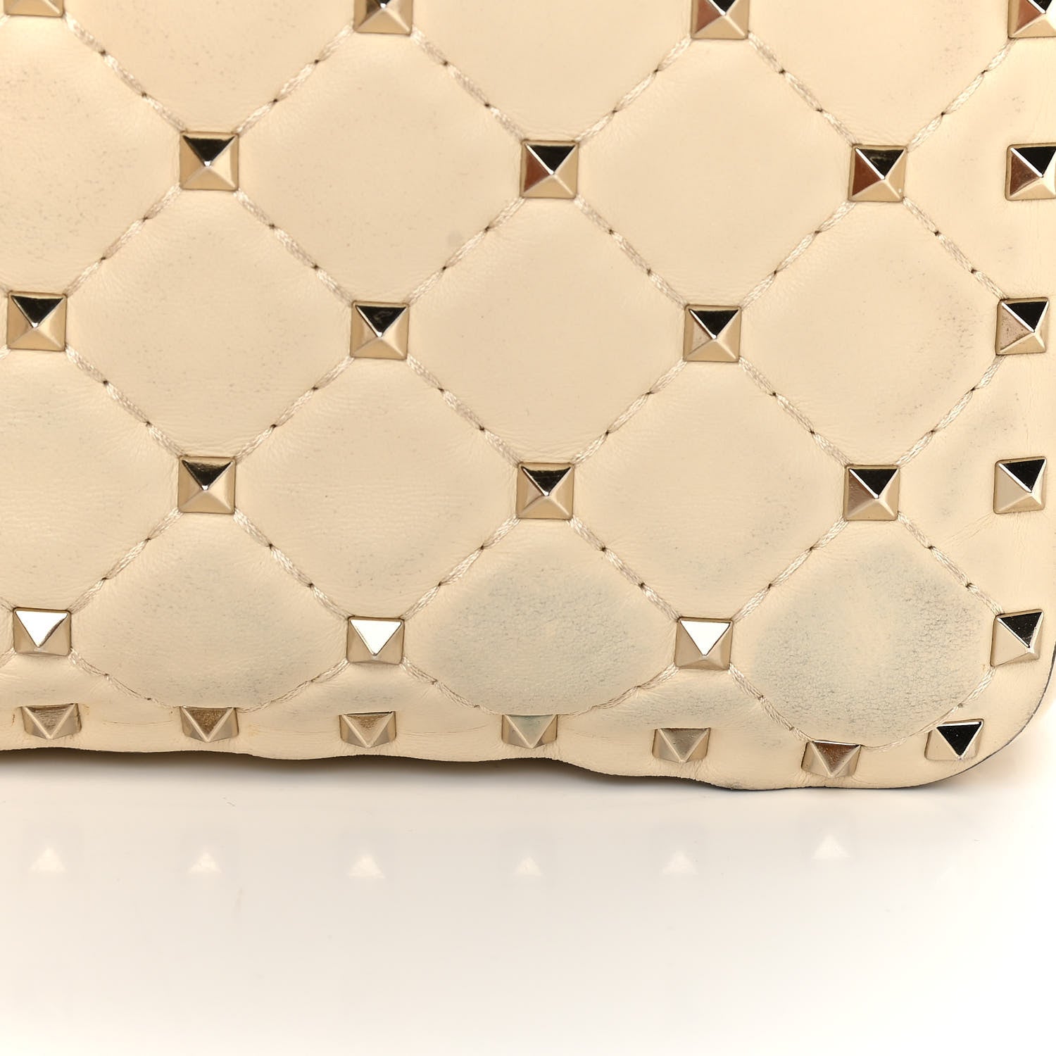 Valentino Garavani Nappa Medium Rockstud Spike Shoulder Bag Light Ivory 12 of 14