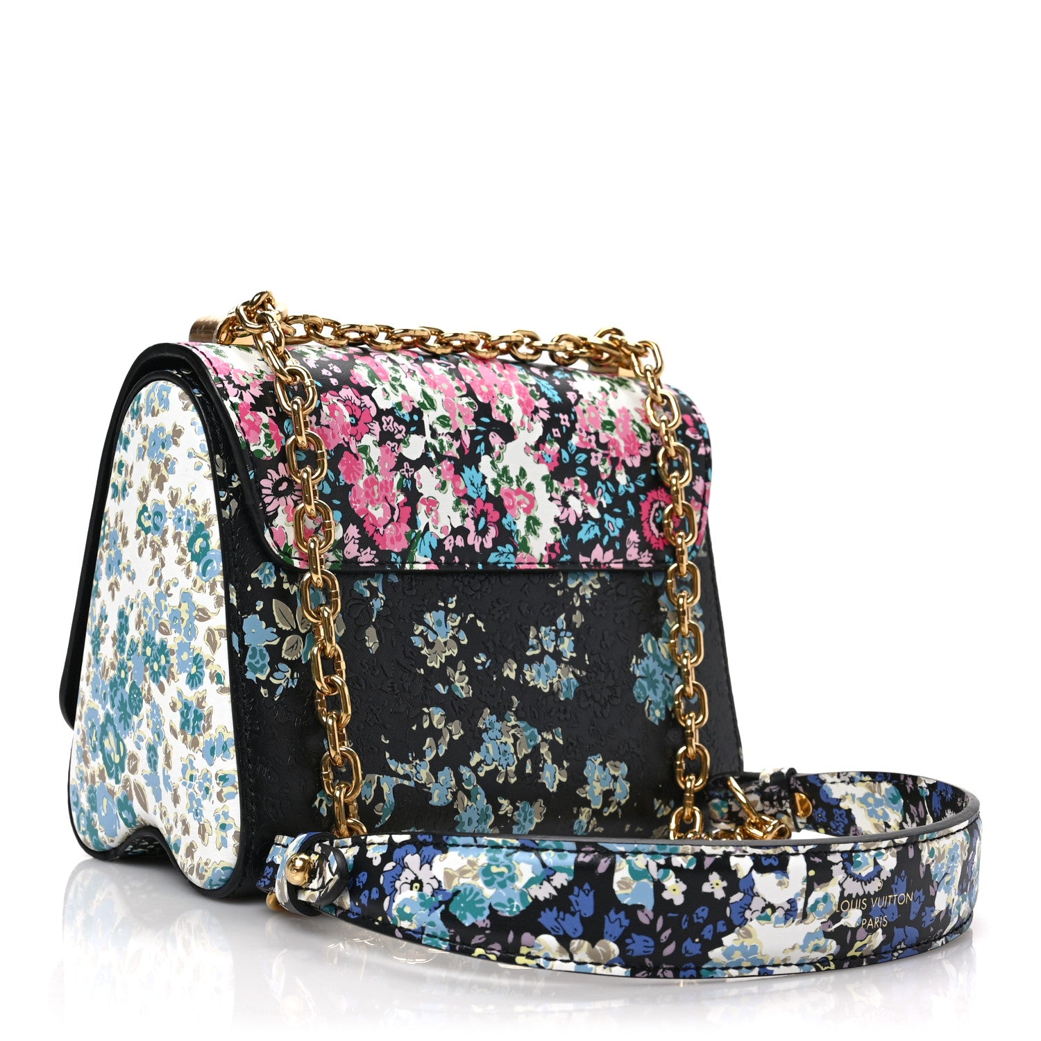Louis Vuitton Printed Calfskin Flower Twist Shoulder Bag PM 3 of 7