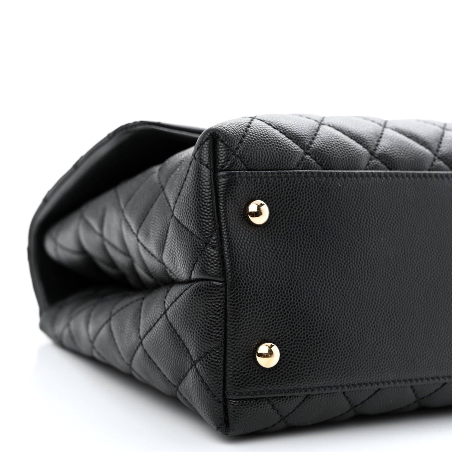 Chanel Caviar Quilted Medium Coco Handle Flap Black 9 of 10