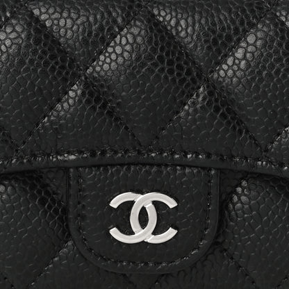 Chanel Caviar Quilted Flap Card Holder Wallet Black 9 of 12