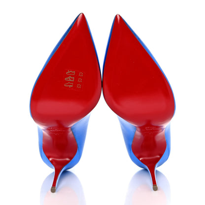 Christian Louboutin Metallic Patent Hot Chick 100 Pumps 41 Blue 5 of 9